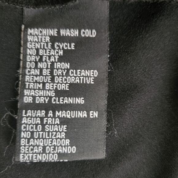 Jones New York Women's Black Draped Bodice Jewel Accent Fit and Flare Blouse 2P - Picture 8 of 8